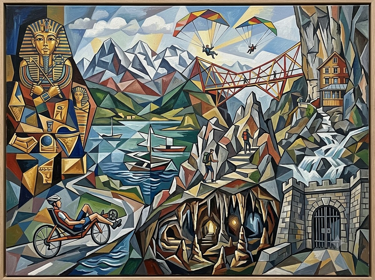Schweiz 2025 im Stil von Picasso